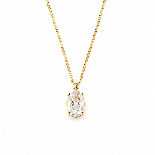 Oval Zircon Necklace